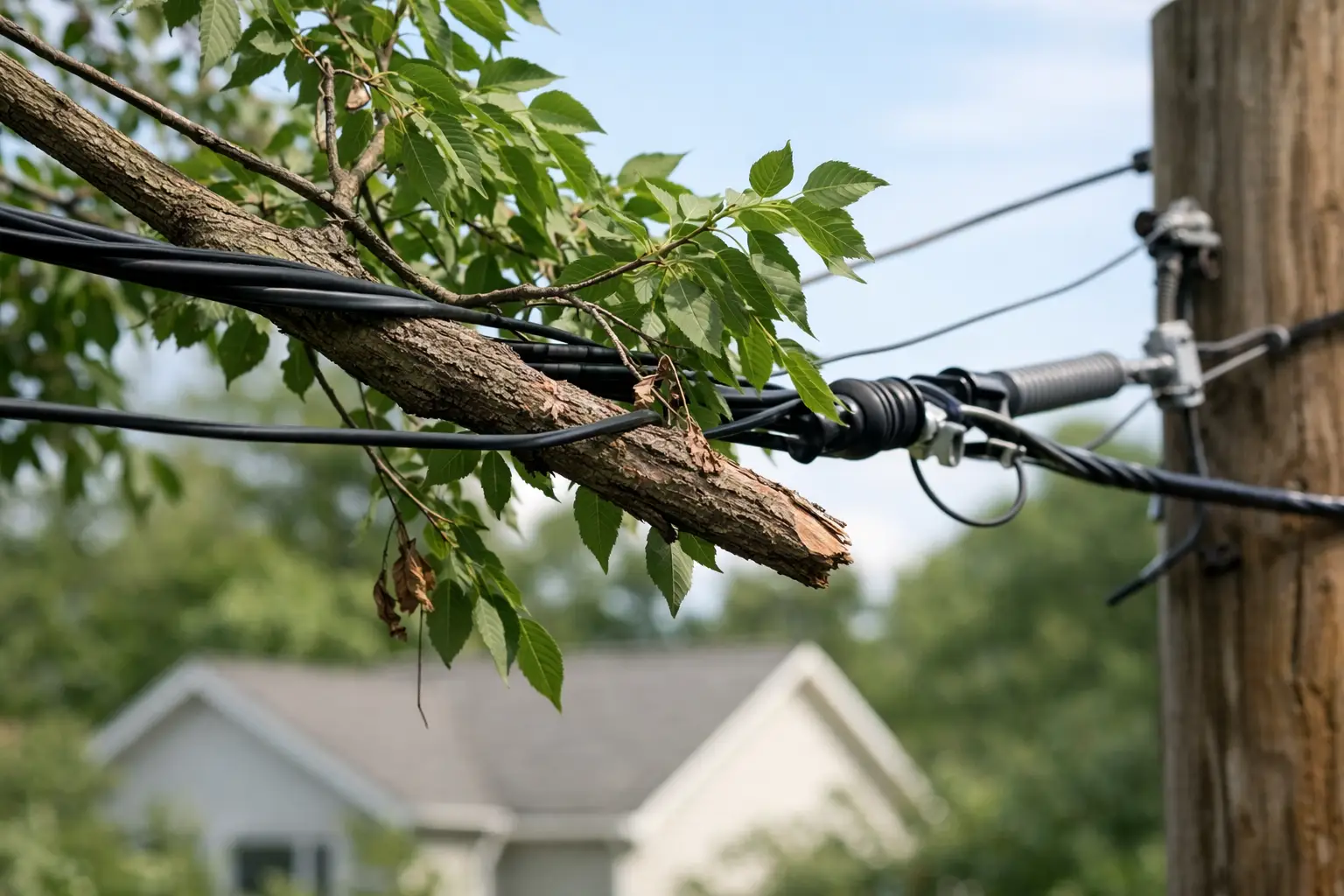 Branches Touching Power Lines Safety at Home