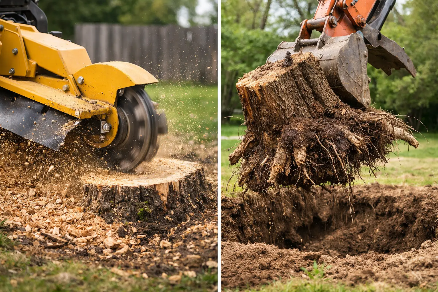 Stump Grinding Versus Stump Removal Explained